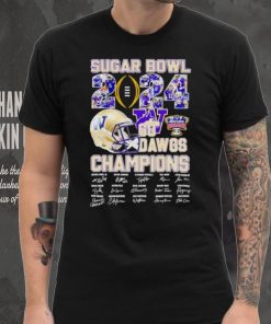 Sugar Bowl 2024 go Dawgs Champions Washington Huskies signatures shirt