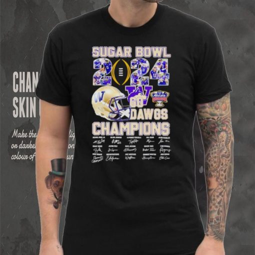 Sugar Bowl 2024 go Dawgs Champions Washington Huskies signatures shirt