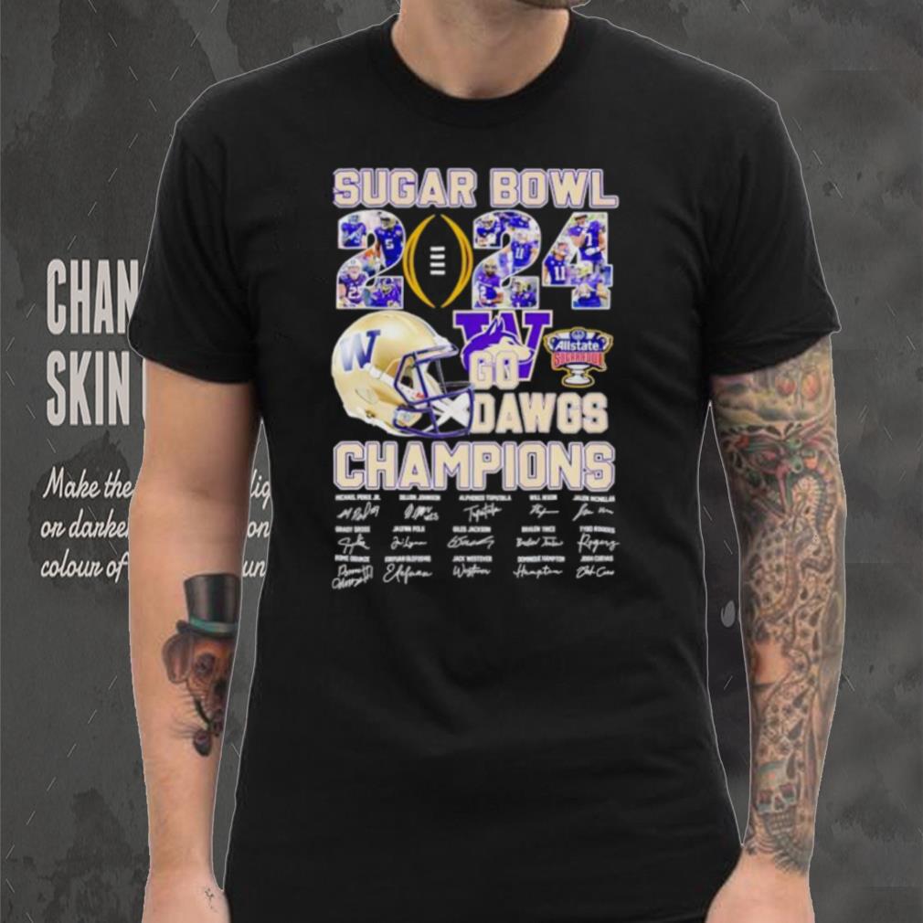 Sugar Bowl 2024 go Dawgs Champions Washington Huskies signatures shirt Sugar Bowl 2024 go Dawgs Champions Washington Huskies signatures shirt