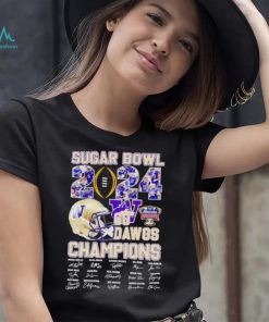 Sugar Bowl 2024 go Dawgs Champions Washington Huskies signatures shirt