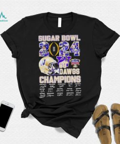 Sugar Bowl 2024 go Dawgs Champions Washington Huskies signatures shirt