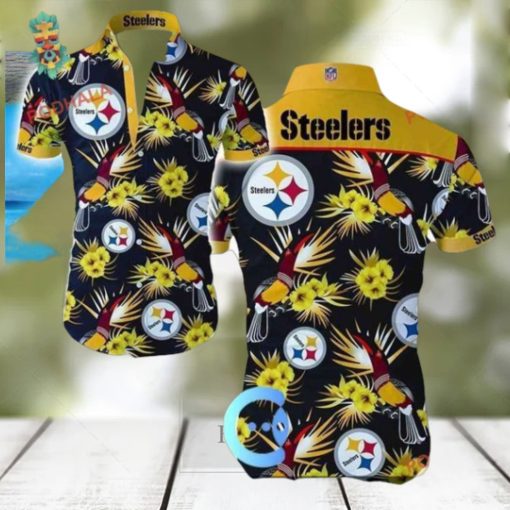 Summer Button Up Men’s NFL Pittsburgh Steelers Hawaiian Shirt