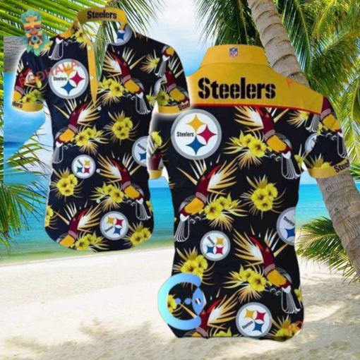 Summer Button Up Men’s NFL Pittsburgh Steelers Hawaiian Shirt