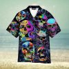 Colorful Guitar Hippie Love Music Hawaiian Shirt