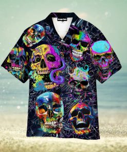 Sunflower Skull Hippie Hawaiian Shirt