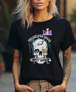 Super Bowl Harley Davidson Skull Philadelphia Eagles Enthusiast Shirt