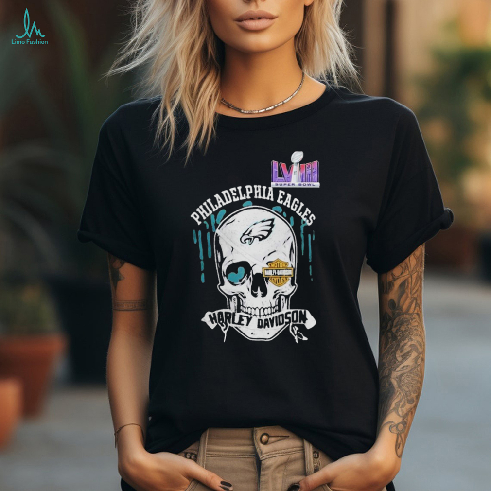 Super Bowl Harley Davidson Skull Philadelphia Eagles Enthusiast Shirt Super Bowl Harley Davidson Skull Philadelphia Eagles Enthusiast Shirt
