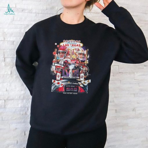 Super Bowl LVIII 2024 Welcome To Las Vegas Neveda T Shirt