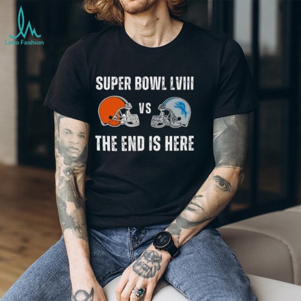 Super Bowl LVIII Browns Versus Lions 2024 Funny Football  T Shirt Super Bowl LVIII Browns Versus Lions 2024 Funny Football  T Shirt