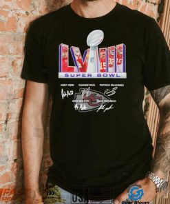 Super Bowl LVIII Kansas City Chiefs Team Name Player Signatures Shirt