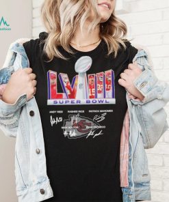 Super Bowl LVIII Kansas City Chiefs Team Name Player Signatures Shirt