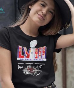 Super Bowl LVIII Kansas City Chiefs Team Name Player Signatures Shirt