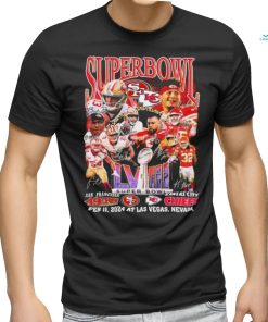 Super Bowl LVIII San Francisco 49ers Vs Kansas City Chiefs February 11, 2024 At Las Vegas Signatures Shirt