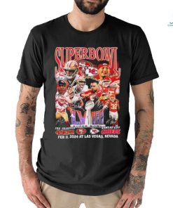 Super Bowl LVIII San Francisco 49ers Vs Kansas City Chiefs February 11, 2024 At Las Vegas Signatures Shirt