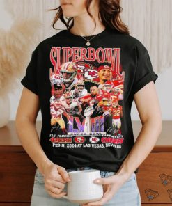 Super Bowl LVIII San Francisco 49ers Vs Kansas City Chiefs February 11, 2024 At Las Vegas Signatures Shirt