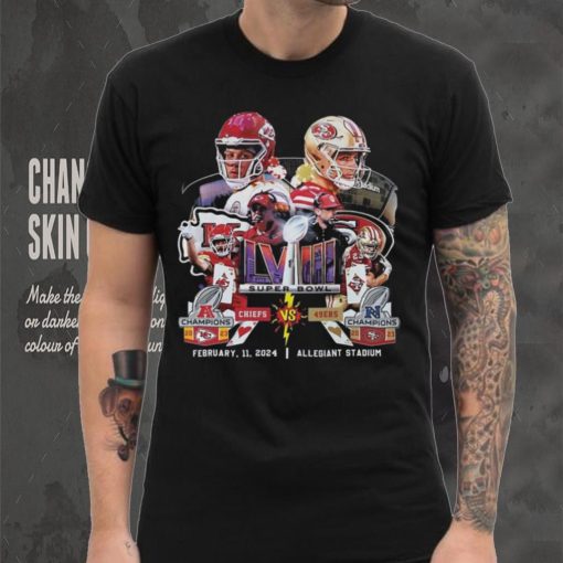 Super Bowl Lviii Kansas City Chiefs Vs San Francisco 49ers February 11 2024 Allegiant Stadium T Shirt