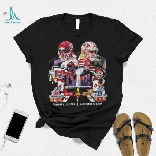 Super Bowl Lviii Kansas City Chiefs Vs San Francisco 49ers February 11 2024 Allegiant Stadium T Shirt