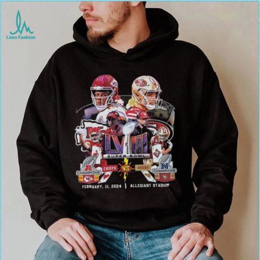 Super Bowl Lviii Kansas City Chiefs Vs San Francisco 49ers February 11 2024 Allegiant Stadium T Shirt