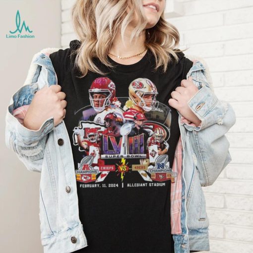 Super Bowl Lviii Kansas City Chiefs Vs San Francisco 49ers February 11 2024 Allegiant Stadium T Shirt