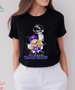 Super Mario Baltimore Ravens football helmet shirt