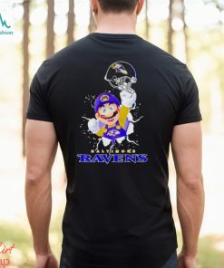 Super Mario Baltimore Ravens football helmet shirt