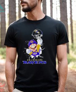 Super Mario Baltimore Ravens football helmet shirt