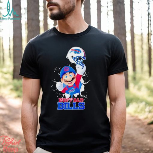 Super Mario Buffalo Bills football helmet shirt