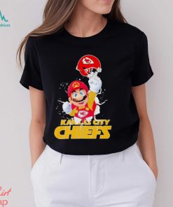 Super Mario Kansas City Chiefs football helmet shirt