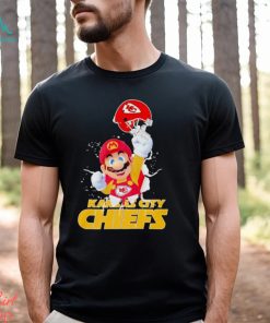 Super Mario Kansas City Chiefs football helmet shirt