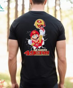 Super Mario San Francisco 49ers football helmet shirt