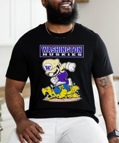 Super Mario Washington Huskies stomp on Michigan Wolverines shirt
