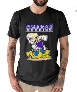 Super Mario Washington Huskies stomp on Michigan Wolverines shirt