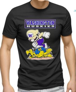 Super Mario Washington Huskies stomp on Michigan Wolverines shirt
