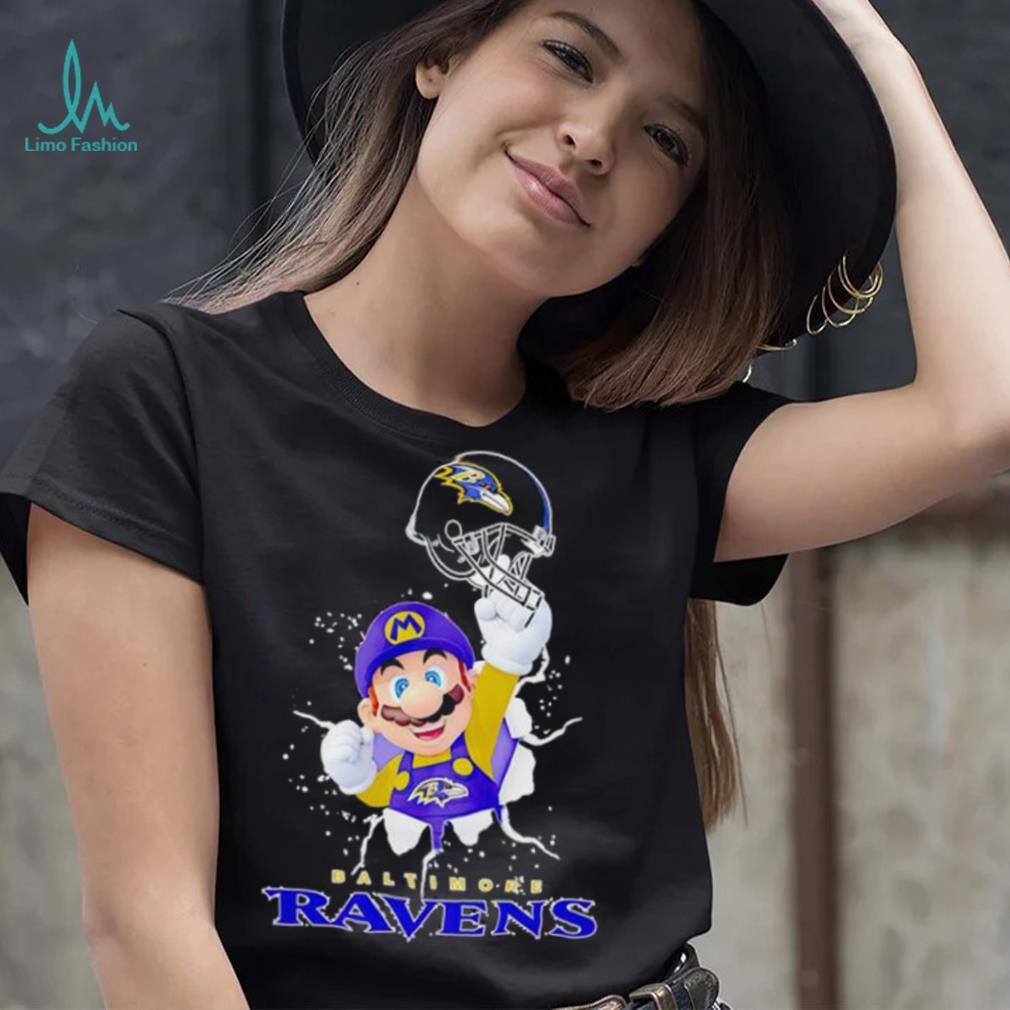 Super Mario x NFL Baltimore Ravens shirt Super Mario x NFL Baltimore Ravens shirt