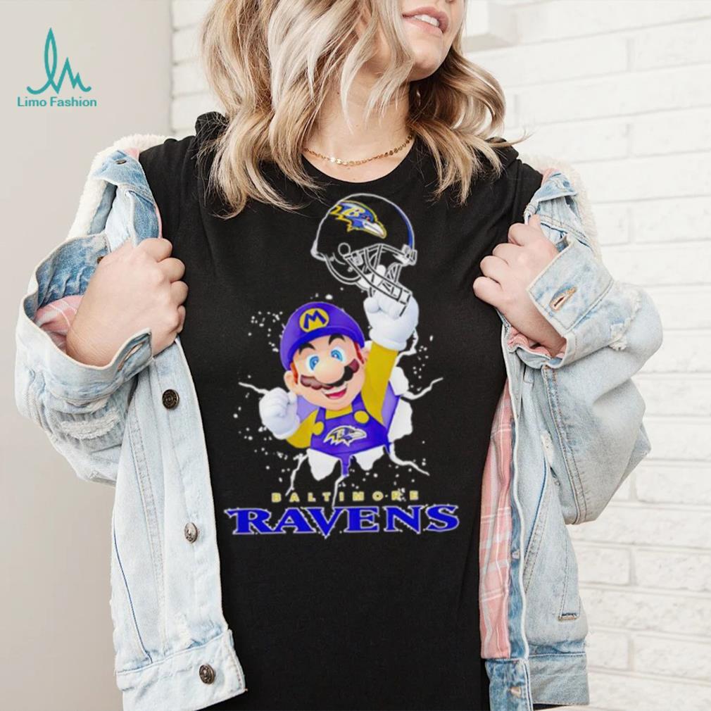 Super Mario x NFL Baltimore Ravens shirt Super Mario x NFL Baltimore Ravens shirt