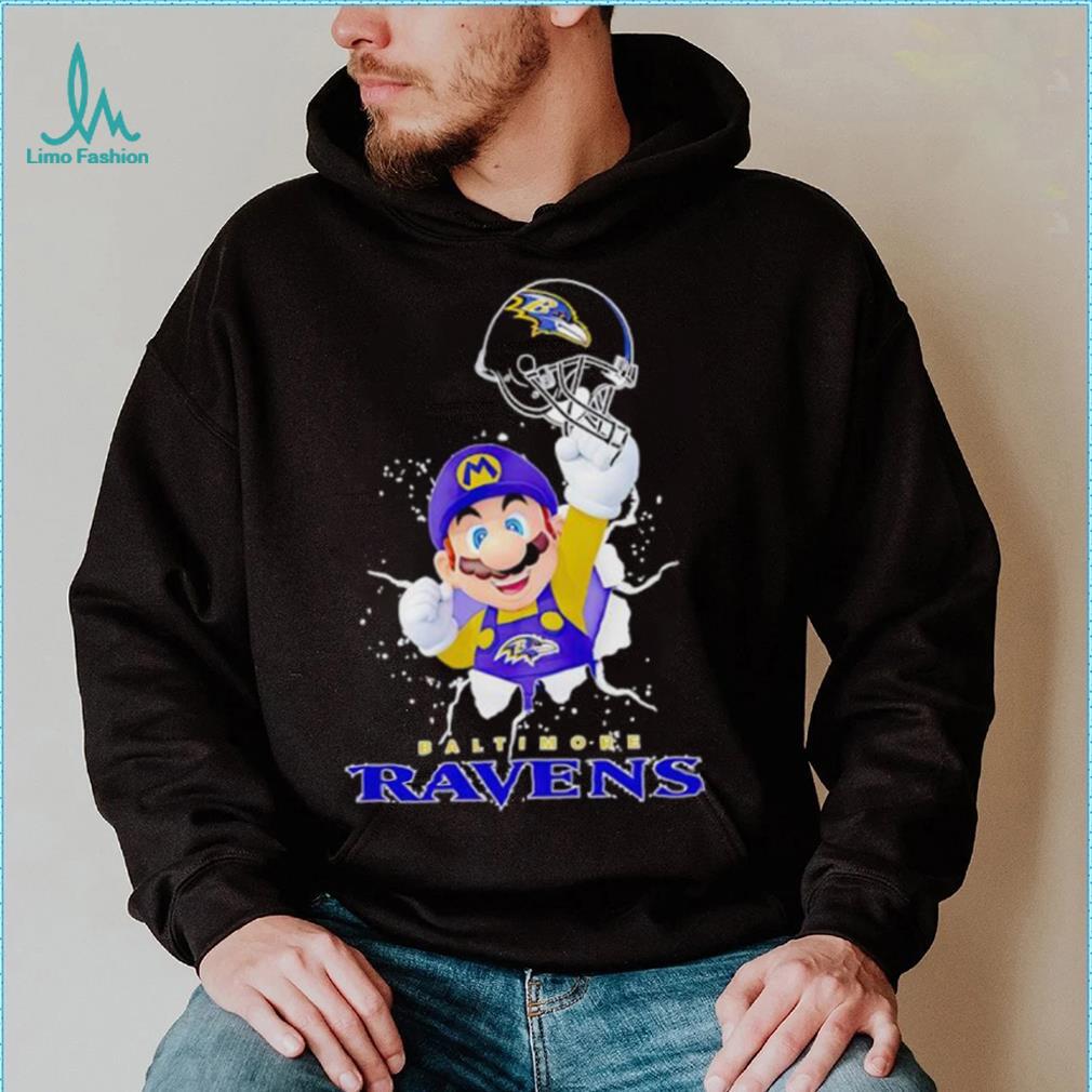 Super Mario x NFL Baltimore Ravens shirt Super Mario x NFL Baltimore Ravens shirt