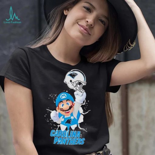 Super Mario x NFL Carolina Panthers shirt