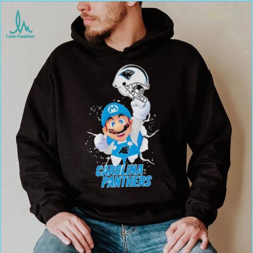 Super Mario x NFL Carolina Panthers shirt
