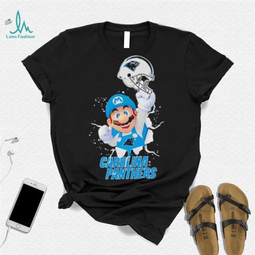 Super Mario x NFL Carolina Panthers shirt