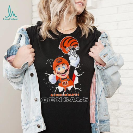 Super Mario x NFL Cincinnati Bengals shirt