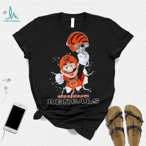 Super Mario x NFL Cincinnati Bengals shirt