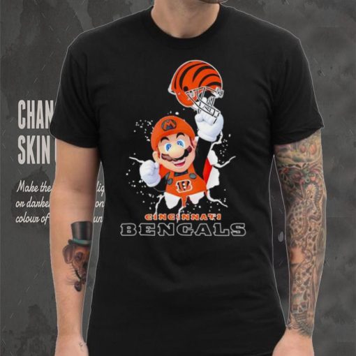 Super Mario x NFL Cincinnati Bengals shirt