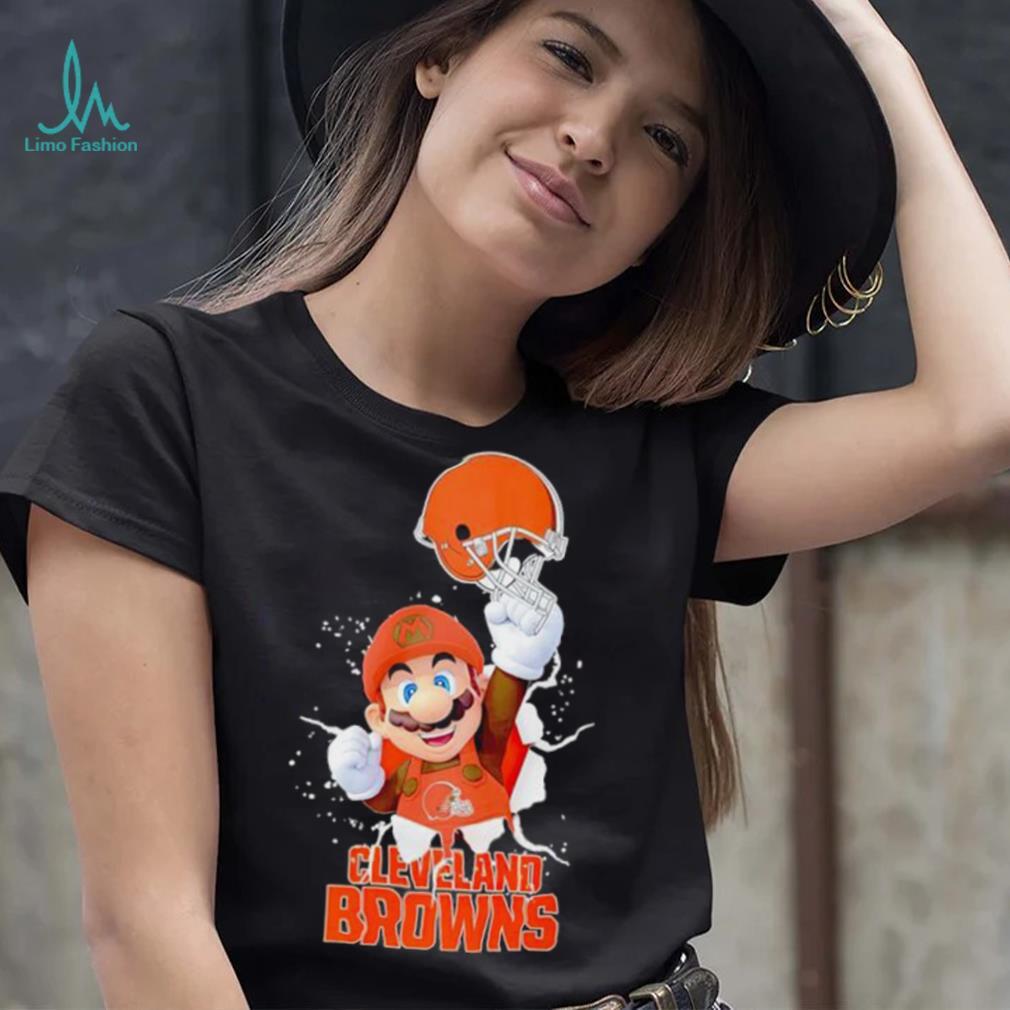 Super Mario x NFL Cleveland Browns shirt Super Mario x NFL Cleveland Browns shirt