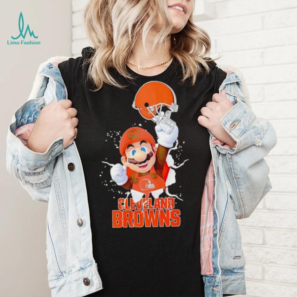 Super Mario x NFL Cleveland Browns shirt Super Mario x NFL Cleveland Browns shirt