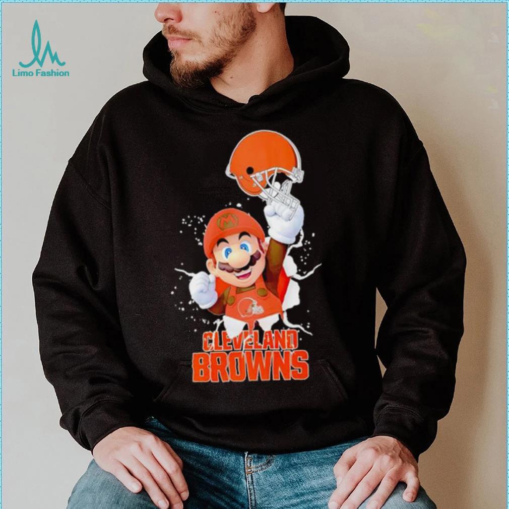 Super Mario x NFL Cleveland Browns shirt Super Mario x NFL Cleveland Browns shirt