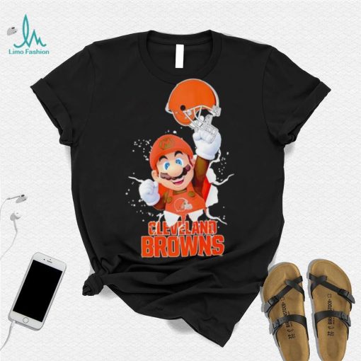 Super Mario x NFL Cleveland Browns shirt