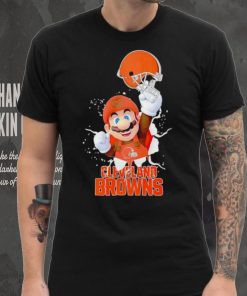 Super Mario x NFL Cleveland Browns shirt