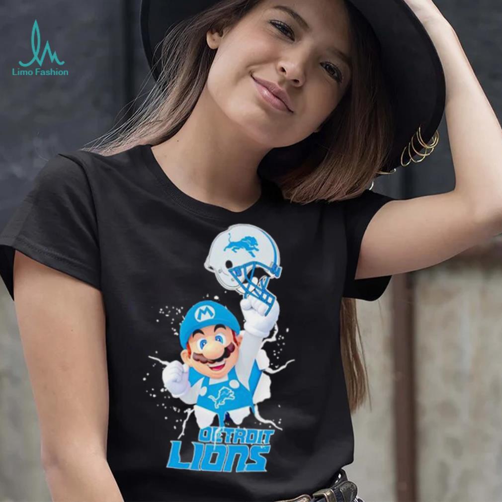 Super Mario x NFL Detroit Lions shirt Super Mario x NFL Detroit Lions shirt