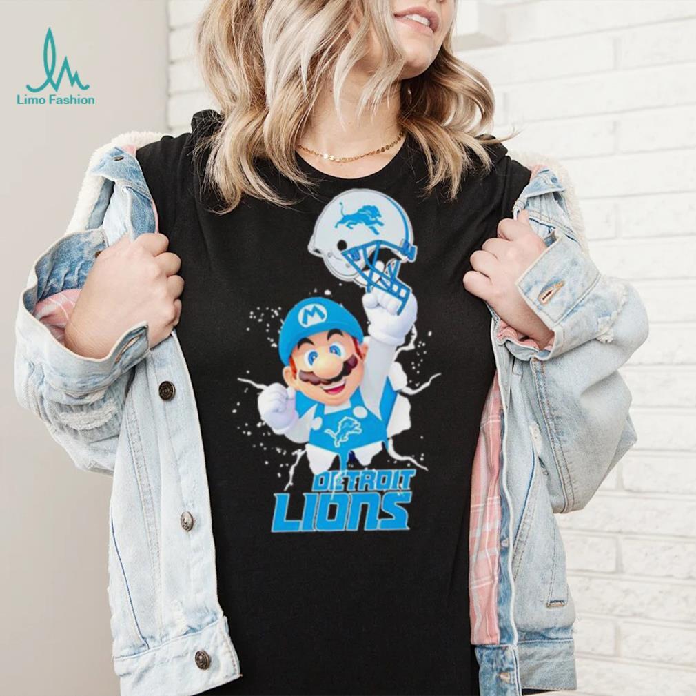 Super Mario x NFL Detroit Lions shirt Super Mario x NFL Detroit Lions shirt