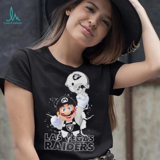 Super Mario x NFL Las Vegas Raiders shirt